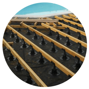 terrasse bois structure lambourdes accessoire pose plot PVC